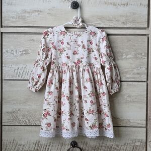 Charming Floral Kids Dress with Pink Accents